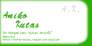 aniko kutas business card